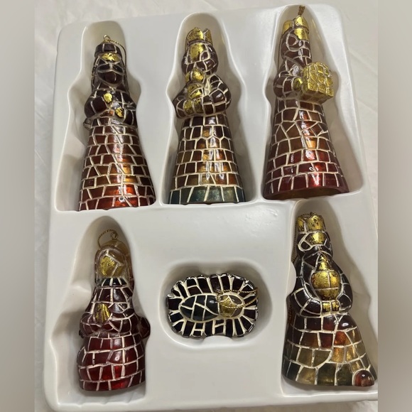 Christmas Mosaic SALE Nativity Holiday
Living 6 Pc Set Ornaments - Picture 3 of 3